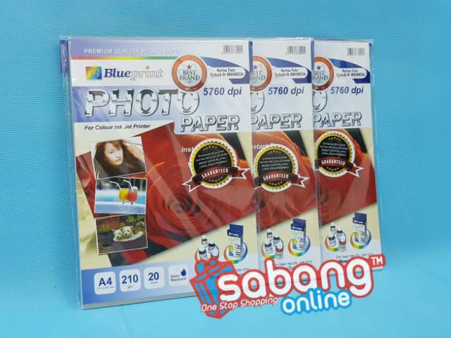

H7Y Kertas Foto BLUEPRINT 210GSM Glossy A4 / Paper Foto 210