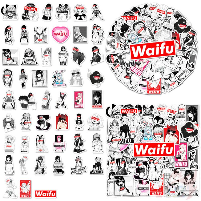 Sticker Waifu Sexy Anime Beauty