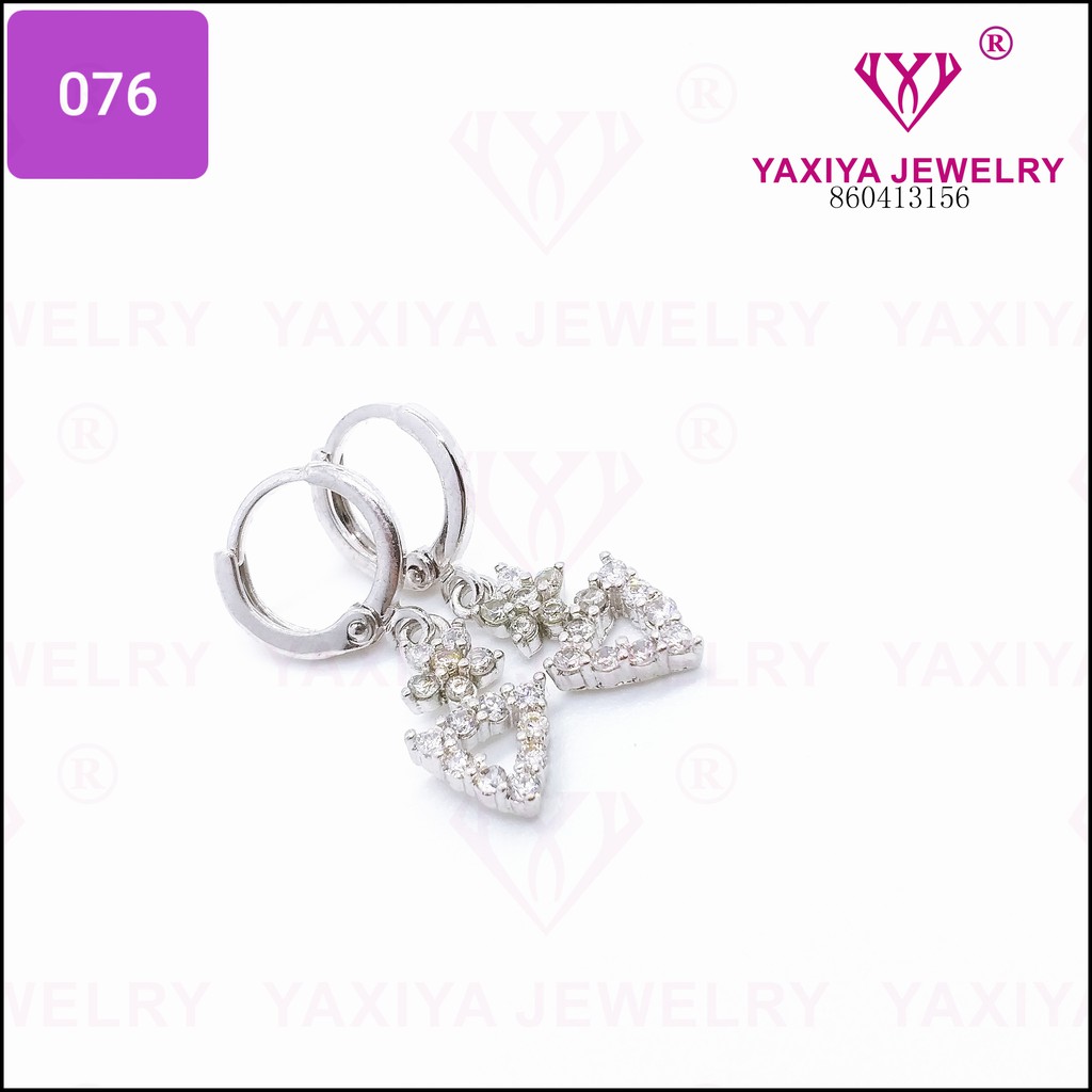 

Anting Emas Putih Silver Perhiasan Lapis Emas 18K Yaxiya Jewelry 076