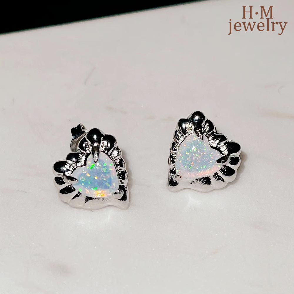 Anting Tusuk Sterling Silver 925 Desain Hati Flat Simple Untuk Wanita