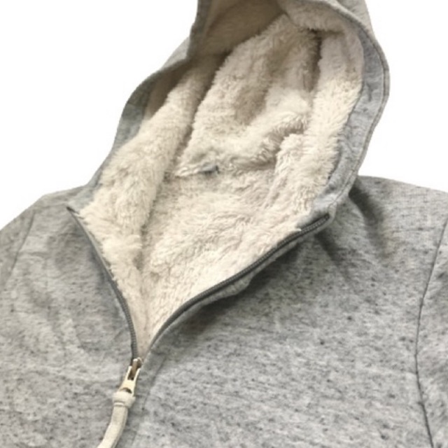 FUZZY GREY & WHITE JACKET HOODIE || BEST ITEM || PRELOVED || ZIPPER HOODIE || STYLISH HOODIE || FUZZ
