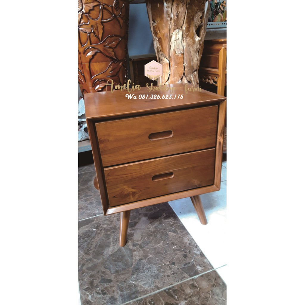 Nakas Retro Kotak Kayu Jati