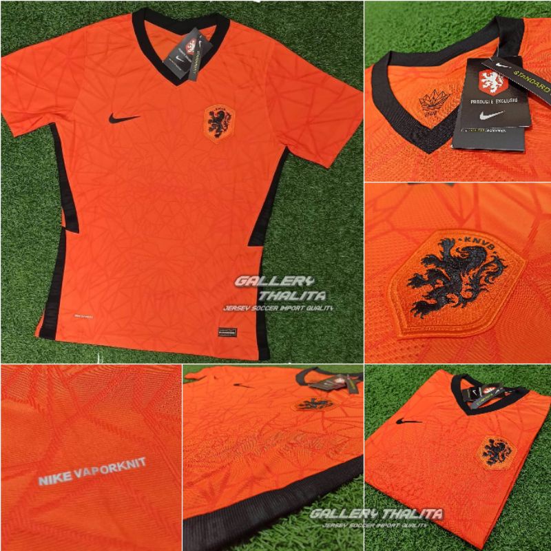 Jersey Bola Grade Ori Player Issue / Vaporknit Belanda Home Euro 2021
