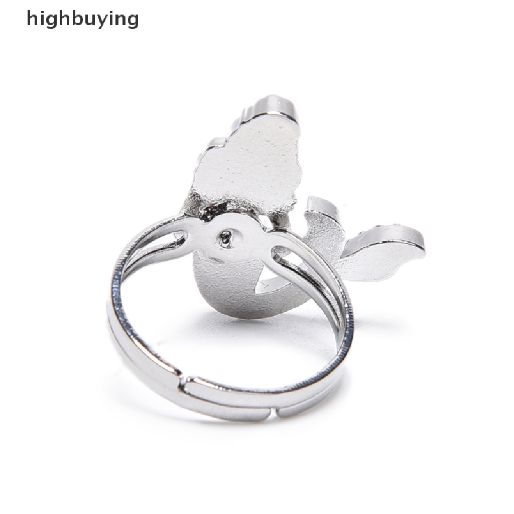 Hbid Cincin Mood Ring Adjustable Desain Ekor Mermaid Berubah Warna Sesuai Emosi Untuk Wanita