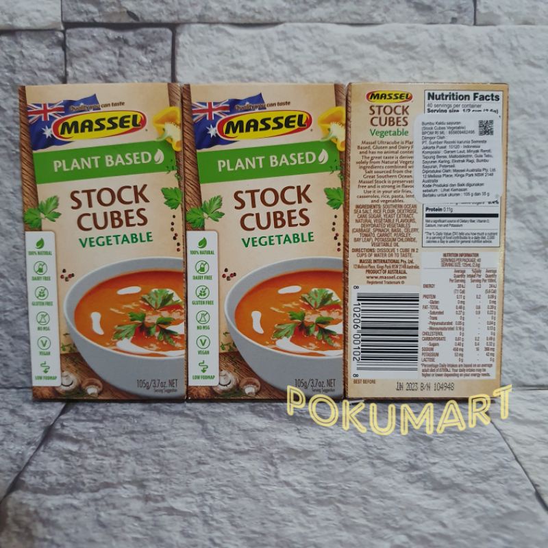 

STOCK CUBES VEGETABLE MASSEL 105 GR/SEASONING