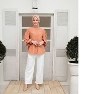 PROMOO NEWW original Wearing klamby ashley blouse in apricot size XL