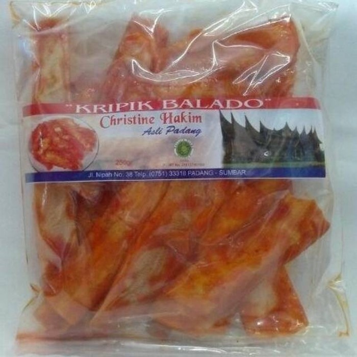 

Kripik Keripik Balado Christine Hakim 250gr 250gram Asli Padang Murah