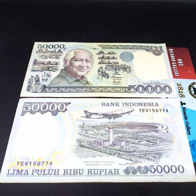 [COD] uang kuno 50.000 rupiah 50 ribu soeharto kertas [COD]