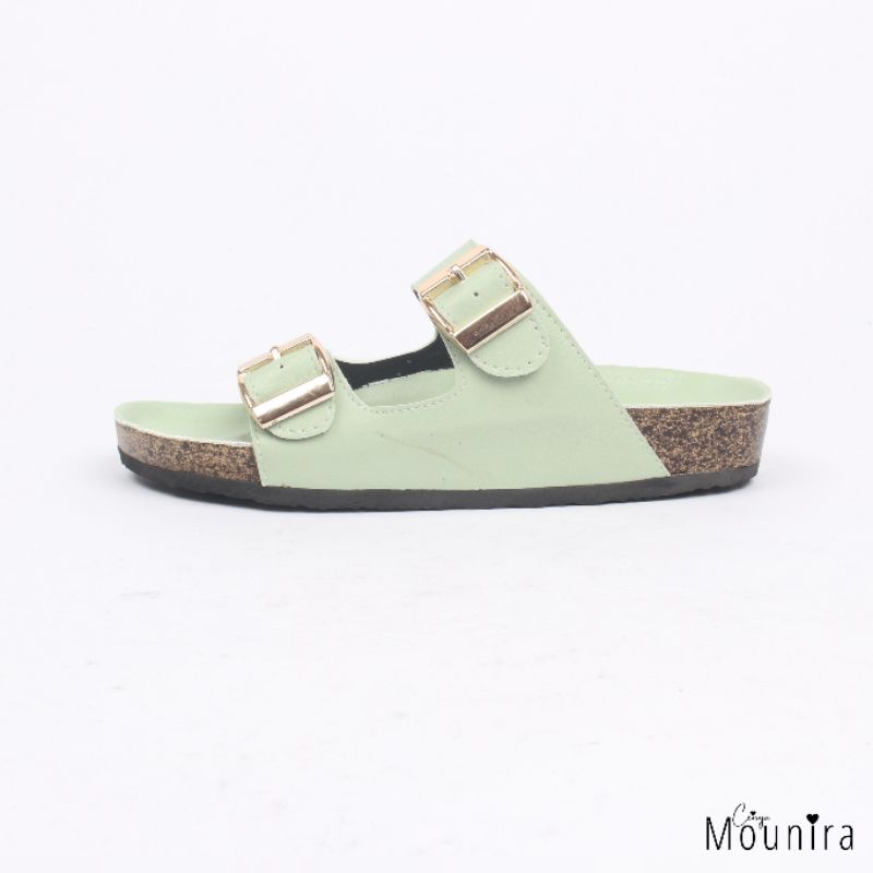 Nathalie Sendal Flat Wanita By Ceisya Mounira-Green Mint