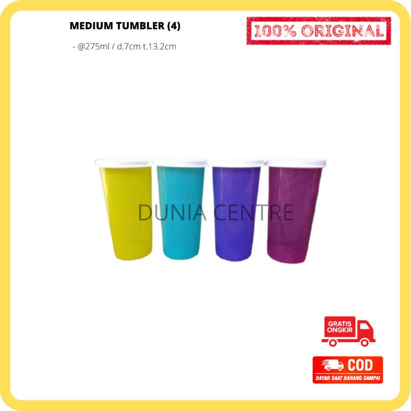 PROMO TUPPERWARE GELAS MEDIUM TUMBLER SET (4) ORIGINAL