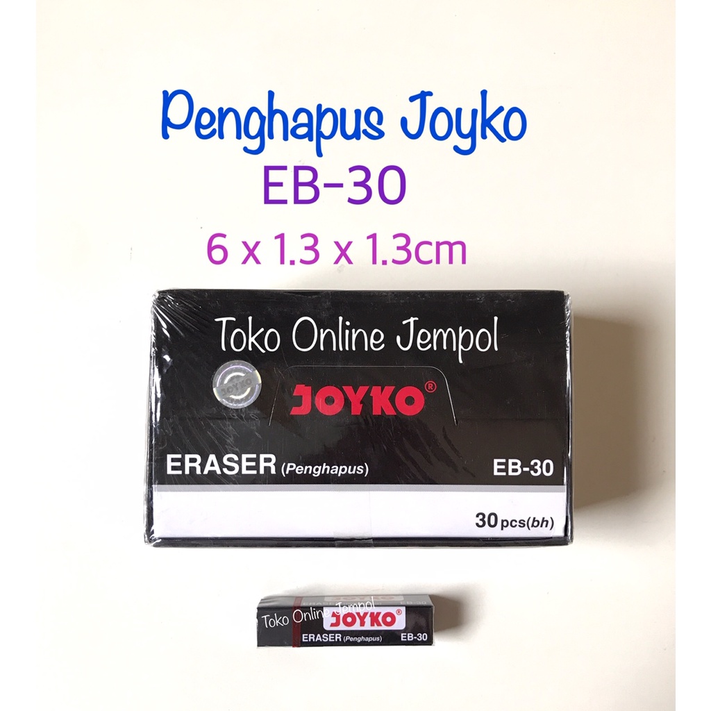 

Penghapus Joyko satuan Hitam EB-30 Eraser 090069 Stip ATK0754JY