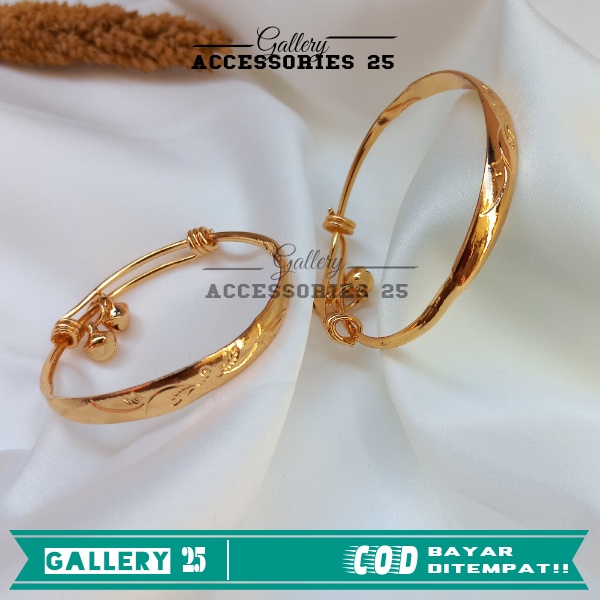 COD✅ Gelang Anak Lapis Emas Model Bangle Perhiasa Imitasi Import