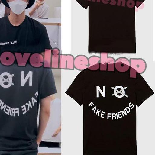 ✥ KAOS TSHIRT HALF SHADOW NO FAKE FRIENDS NCT ➶