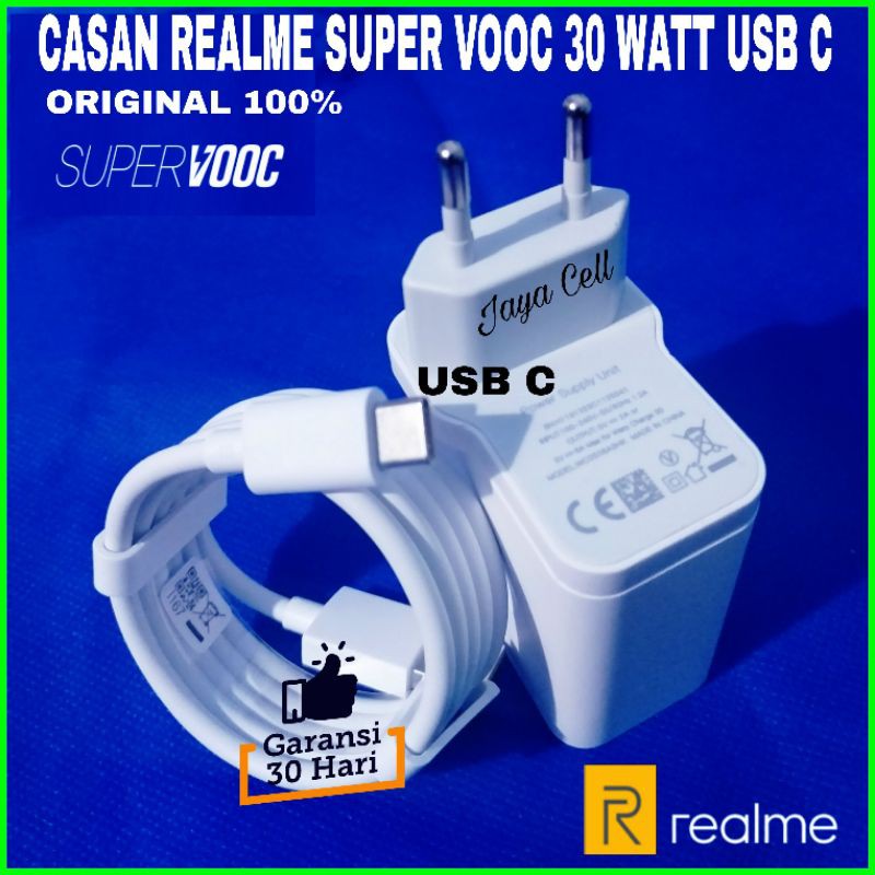 Charger Realme 30W ORIGINAL 100% SUPER VOOC Casan Ori Realme USB C