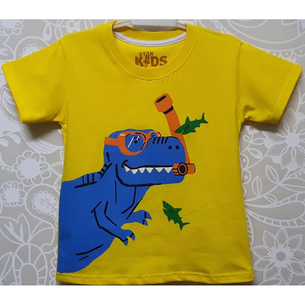  Kaos  Anak  Laki Laki Karakter Dinosaurus  Trex Size 7 10 