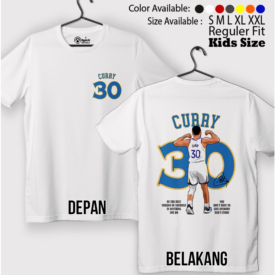 Baju Kaos Atasan Anak Laki-Laki Basket GSW Step Curry