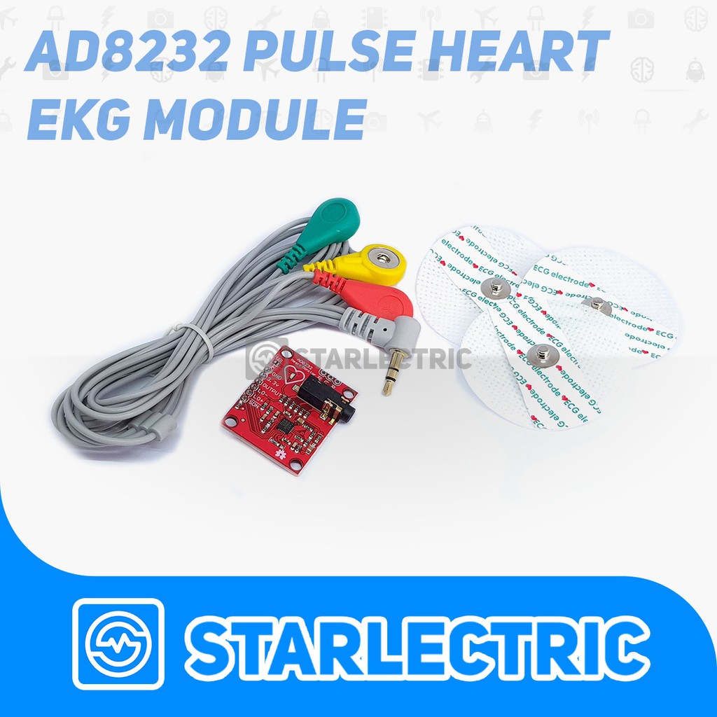 AD8232 Sensor Pulse Heart ECG EKG Monitoring Jantung Modul Arduino