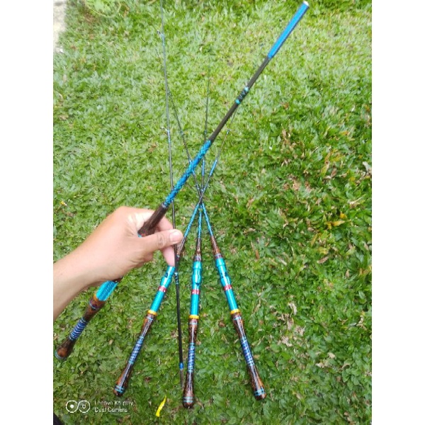 pancing udang reelseat, gagang kayu nibung pree order