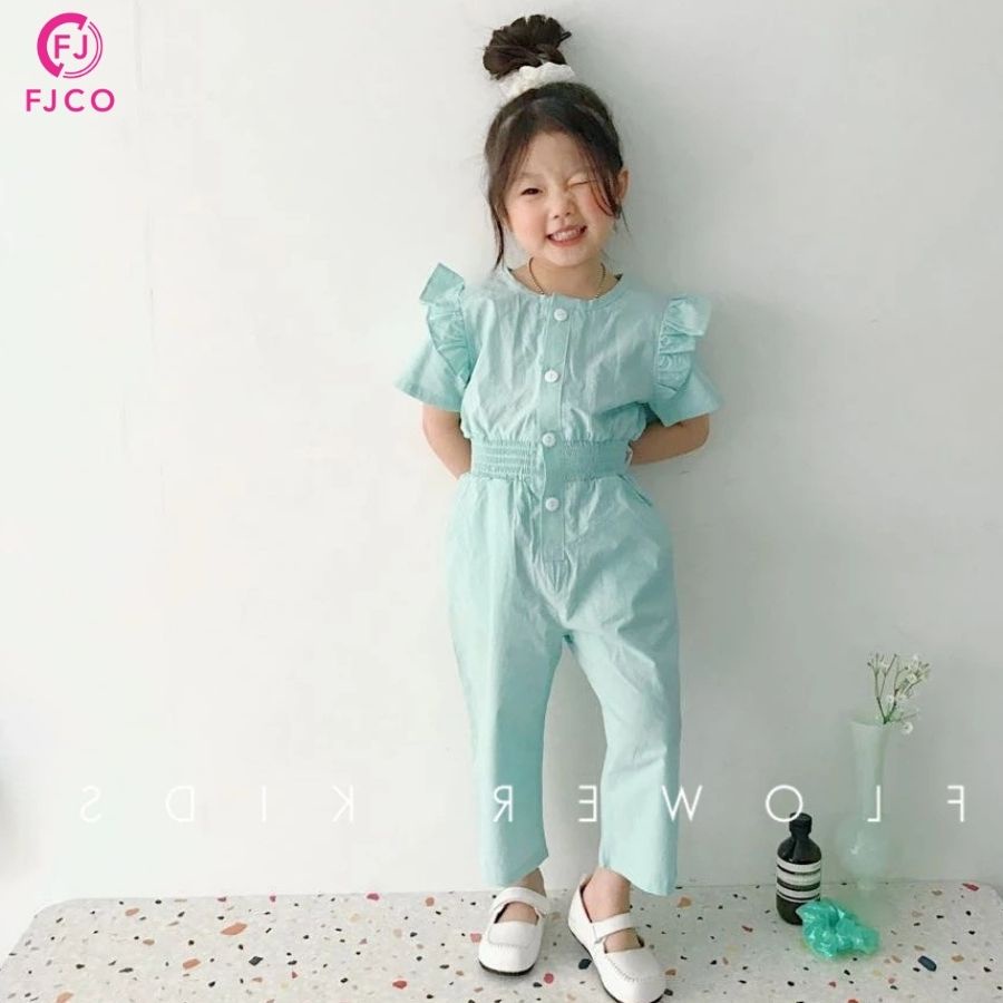 FJCO - Baju Anak Perempuan Terbaru 2022 / Jumpsuit Anak Size S-M / Jumpsuit Elona Kid-mint