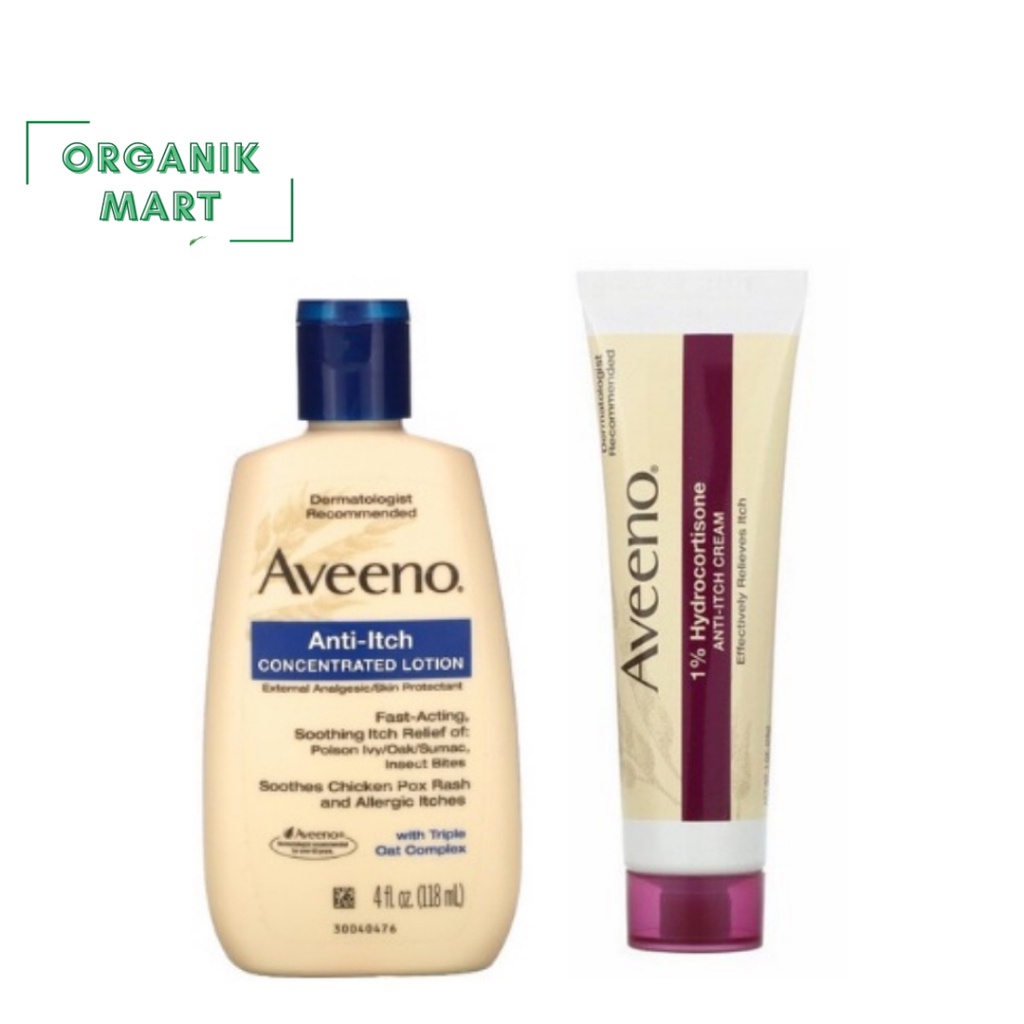 Aveeno Active Naturals Anti Itch Lotion 118 ml; 1% Hydrocortisone Anti-Itch Cream 28 g