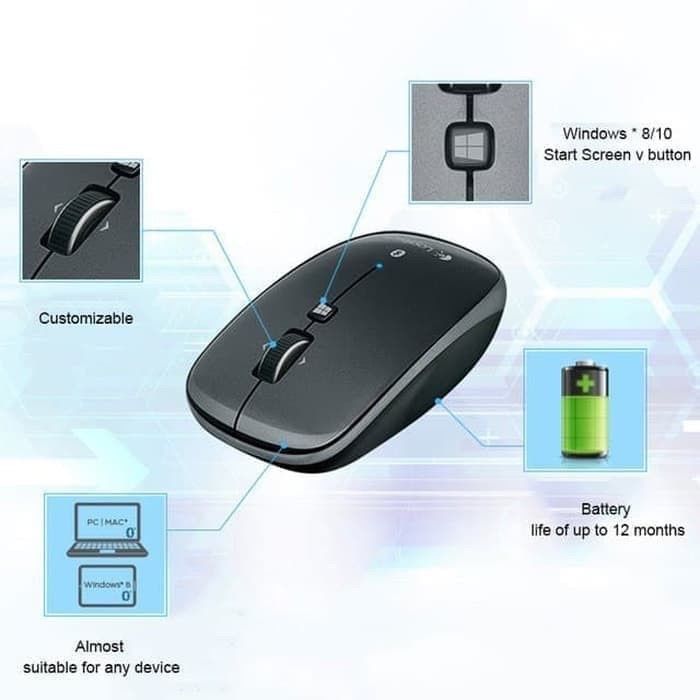 Mouse Optical Logitech Bluetooth M557 New