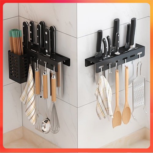 PISGA30 Rak Pisau Gantung Tempel Dinding Dapur Organizer Rack Stainlees Steel Anti Karat PISGA30 Mr 