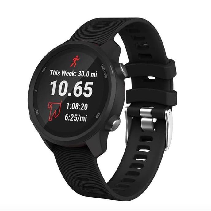 ROUND STRAP SAMSUNG GALAXY WATCH ACTIVE 2 SILICONE TALI JAM TANGAN - HITAM 2807