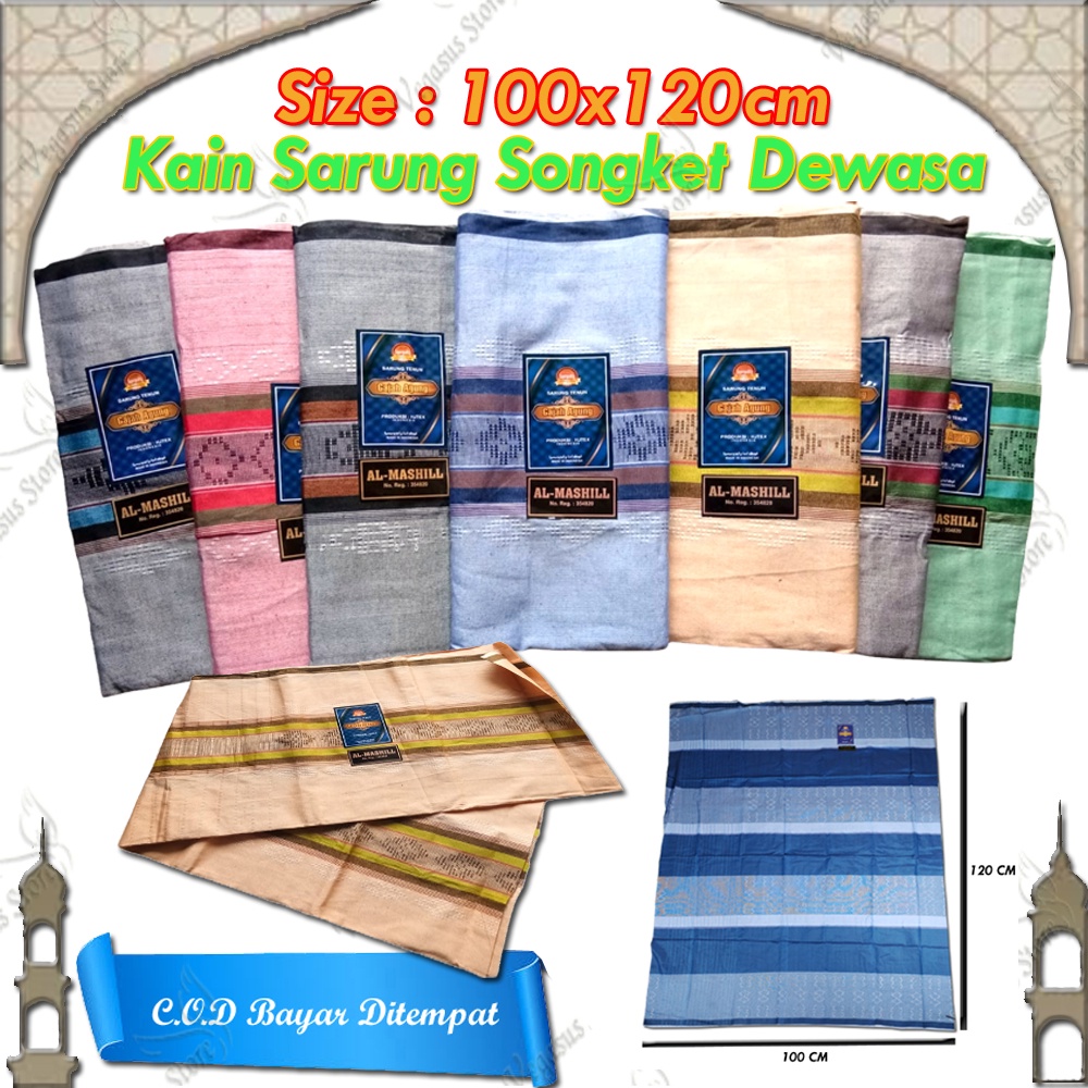 Kain Sarung Songket Dewasa untuk sholat-Sarung Motif Songket-Vegasus Store(COD)