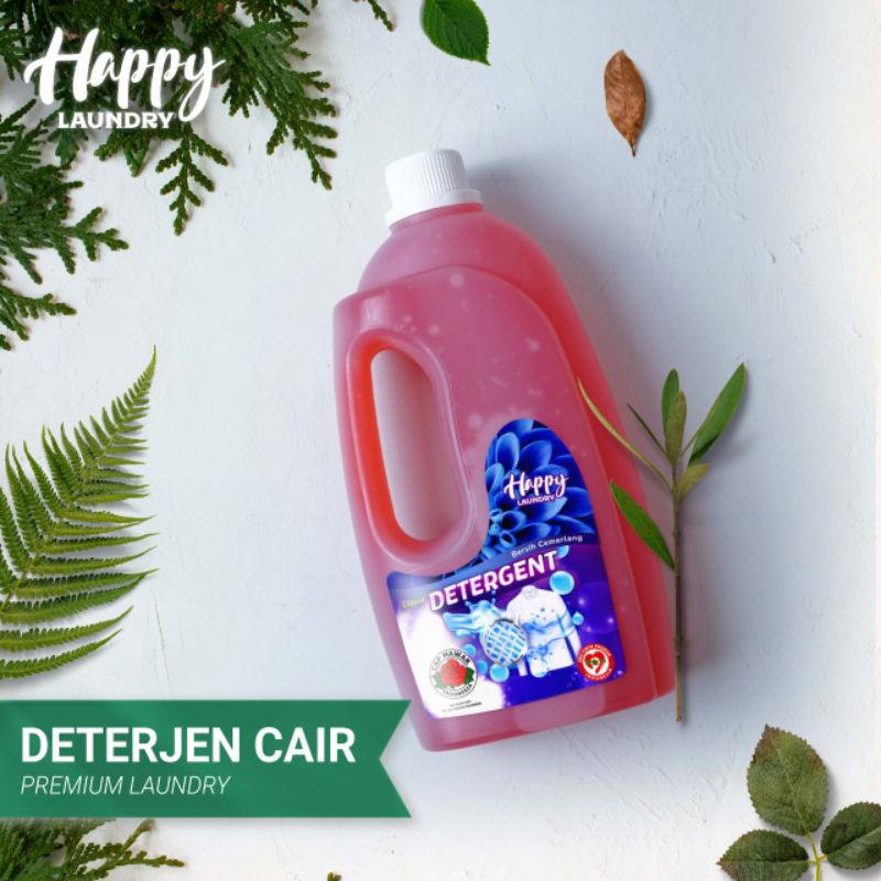 DETERGEN CAIR 1 LITER HAPPY LAUNDRY / DETERGEN LIQUID