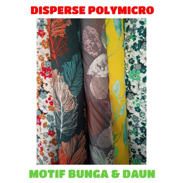 KAIN SPREI DISPERSE POLYMICRO METERAN MOTIF DAUN BUNGA | BEDCOVER GORDEN KOLOR KITCHEN SET