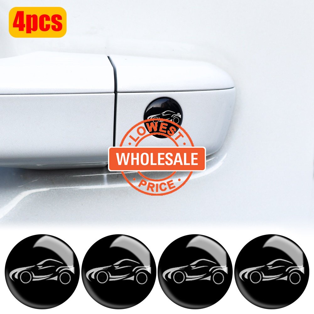 [Harga Grosir]4pcs Stiker Pelindung Lubang Kunci Mobil Universal Anti Debu