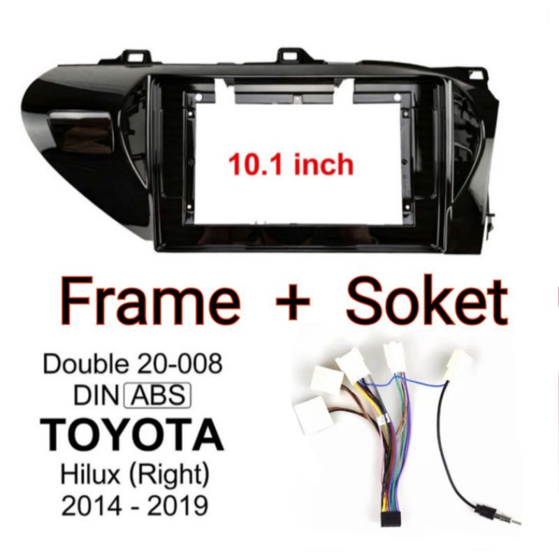 Frame Hilux 2014 Hilux 2015 Hilux 2016 Hilux 2017 Hilux 2018 Hilux 2019 - Up Frame 10 inch HILUX
