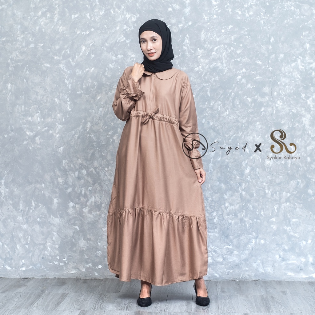 Gamis Fashion Muslim - Dress Pakaian Muslim Wanita Material Rayon Uniqlo Eksklusif