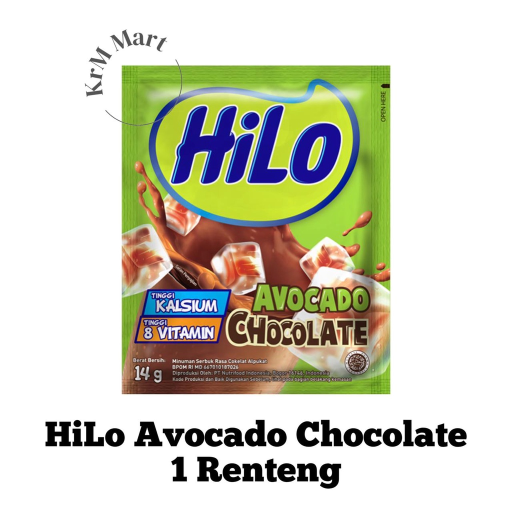 

Hilo Avocado Chocolate 1 Renteng renceng isi 10 Sachet