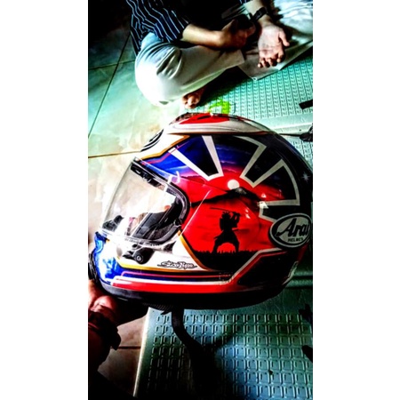 Arai Rx7x Spirit Blue (Dani Pedrosa) - Helm Arai Rx7x Spirit Blue Dani Pedrosa