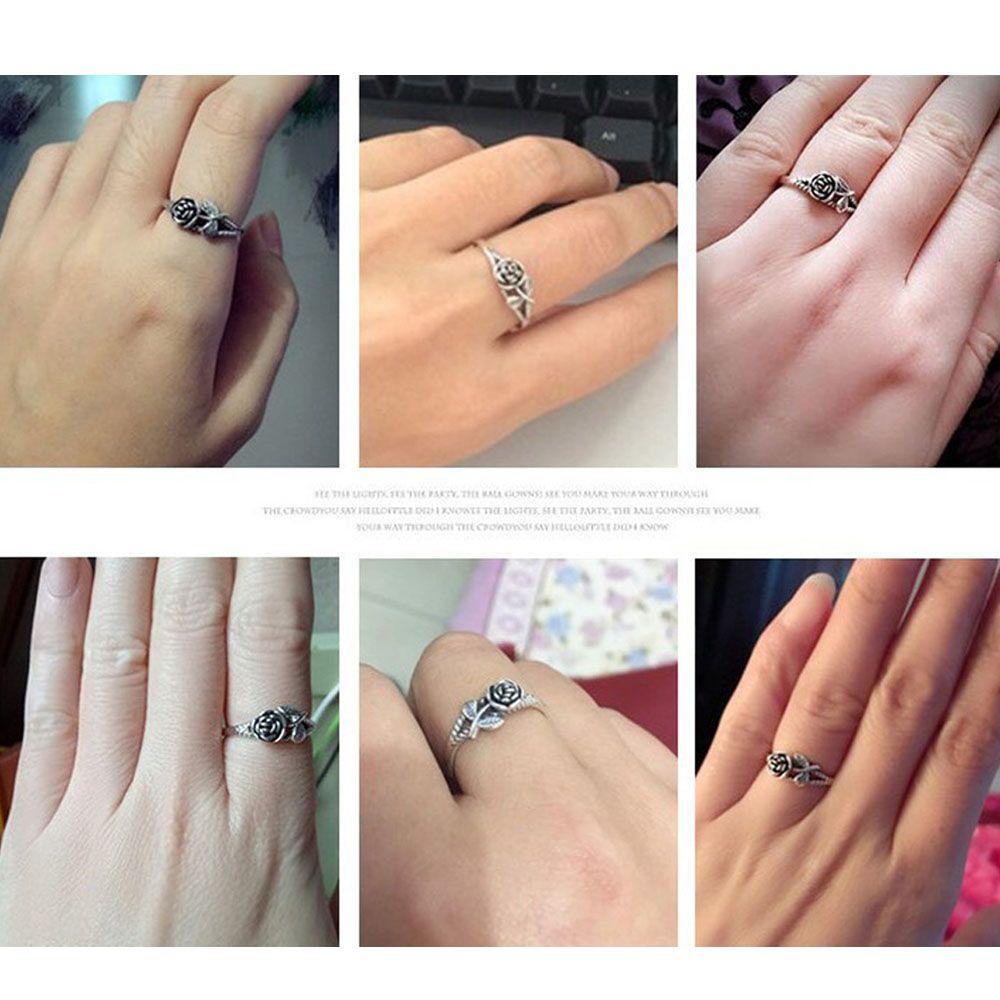 Lily Rose Cincin Cinta Hadiah Pertunangan Pernikahan Retro Perhiasan