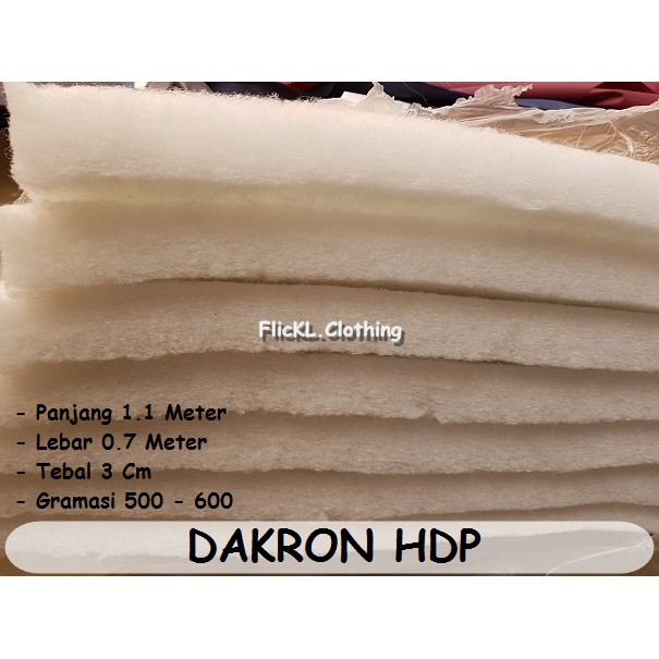 Bahan Kain Dakron HDP Dacron Tebal bed cover isi tas selimut tebal