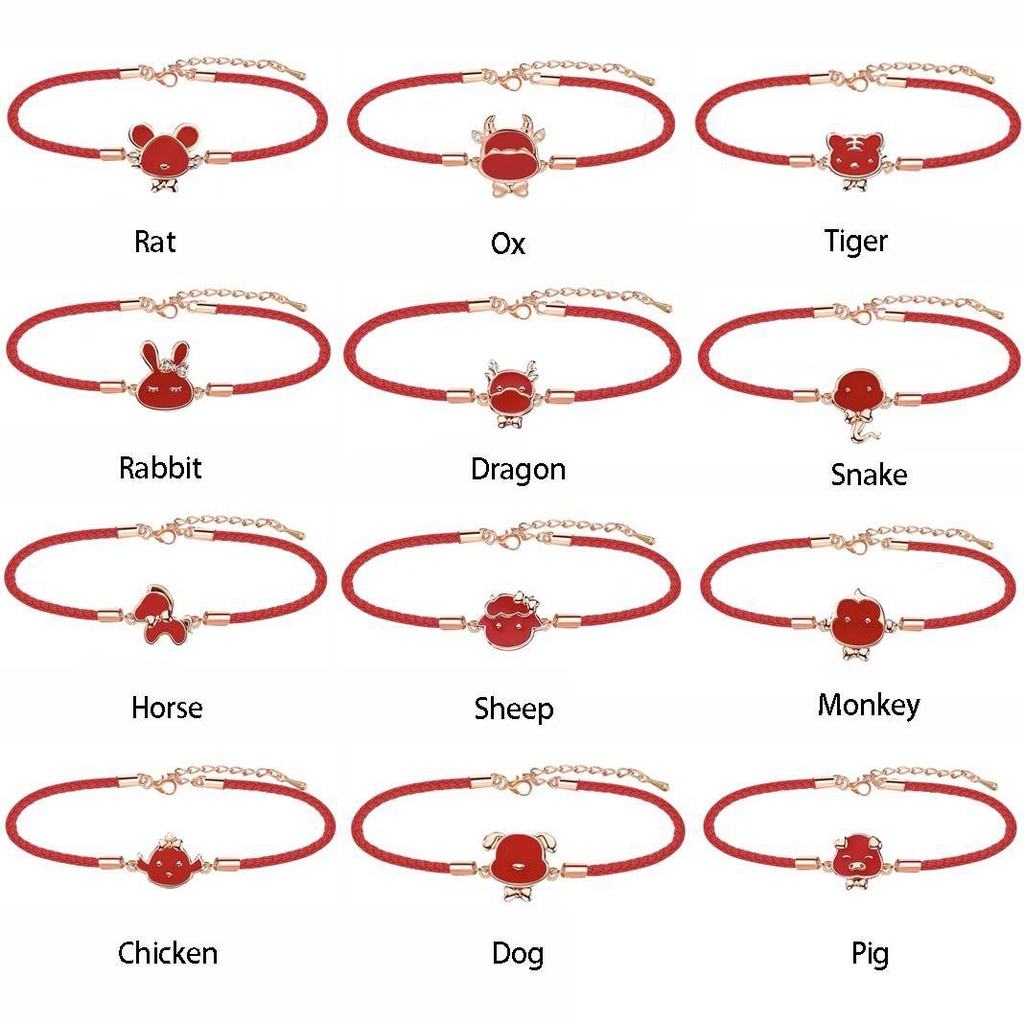 Suyo Red String Couple Trendy Zodiak Tahun12 Zodiak