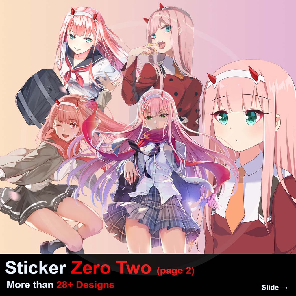 Jual Sticker Zero Two Tumblr Laptop Kawaii Anime Darling in the Franxx ...