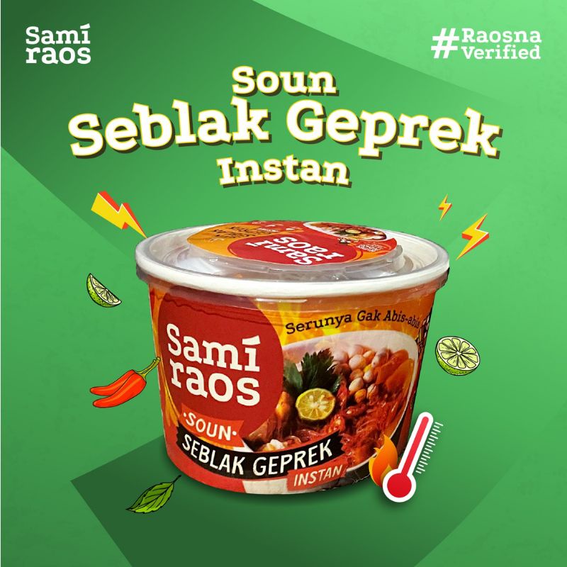 Seblak Geprek SAMI RAOS Khas Garut Cukup Tinggal Seduh Extra Mie &amp; Soun 135 g