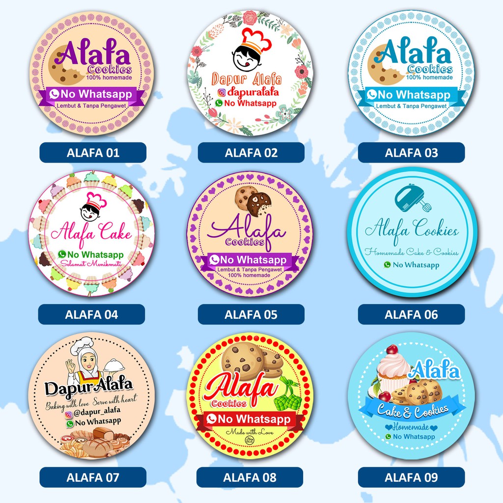 Jual Alafaproject Label Makanan Stiker Produk Stiker Label