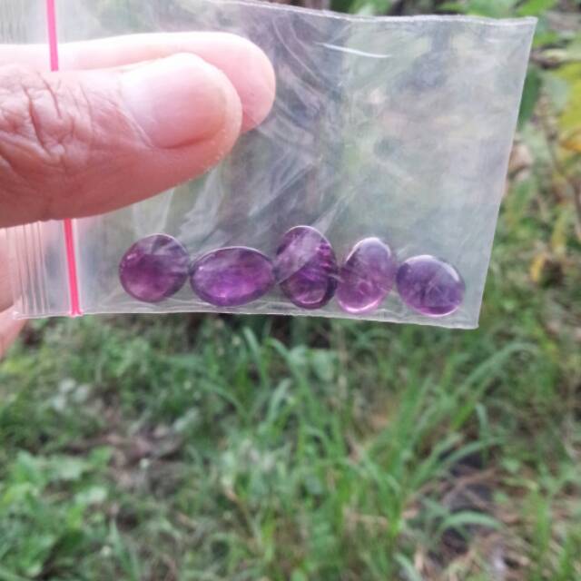 Batu akik kecubung ungu kalimantan natural berserat murah bkn bacan blue safir ruby birma