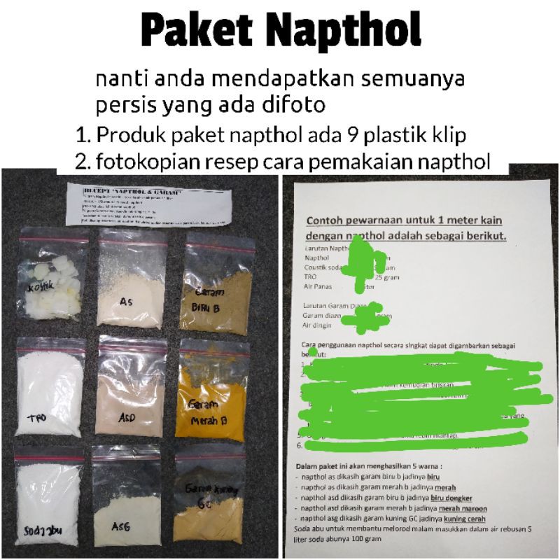 Paket Pewarna Napthol Garam Shopee Indonesia