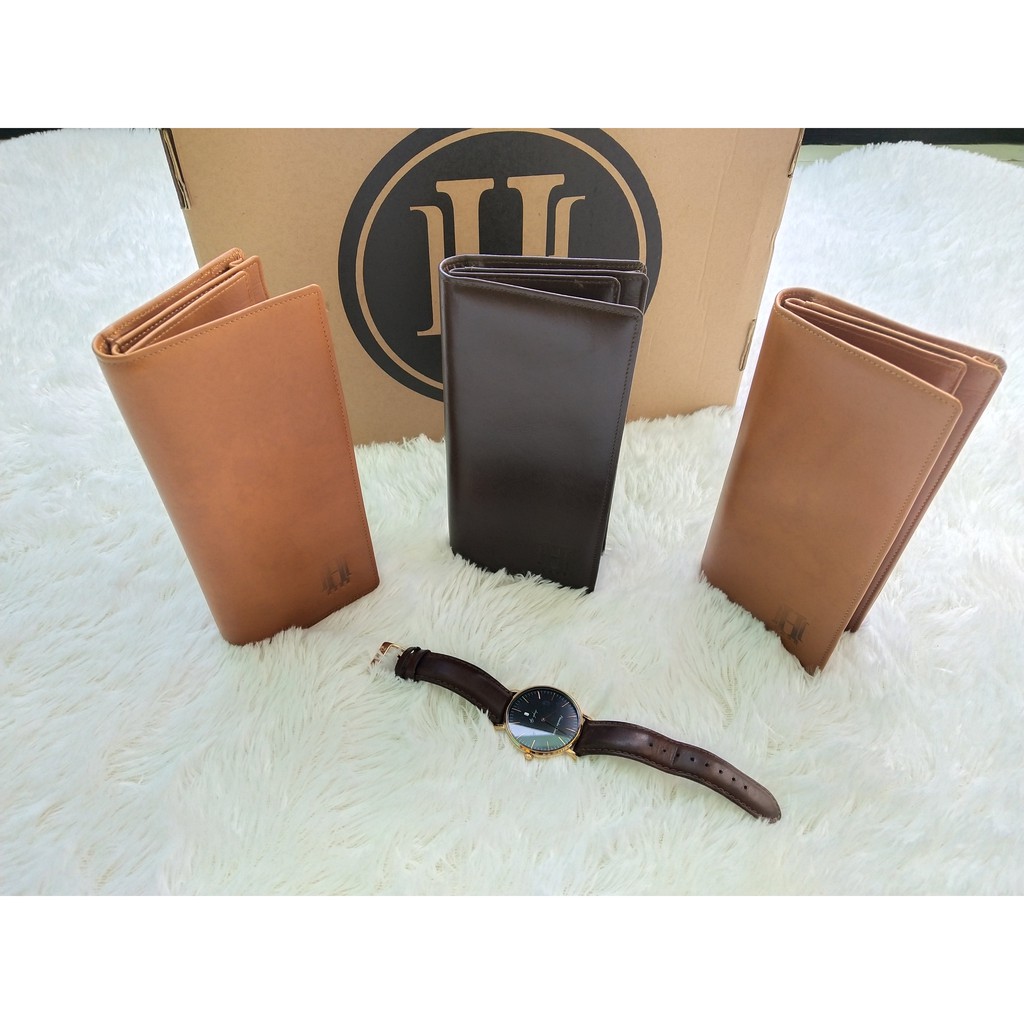 Dompet Panjang Lipat Kartu Kulit Asli Pria - Leather Wallet Logant HaHa