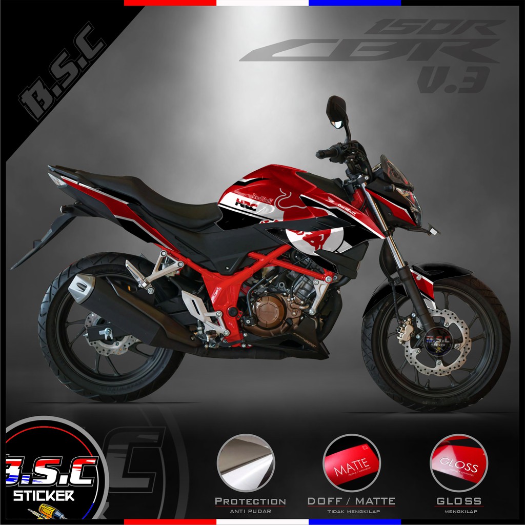 Decal FULL BODY Sticker CB 150R / CB150R / NEW 2018 CB 150R V.3 Motif Banteng HRC Red