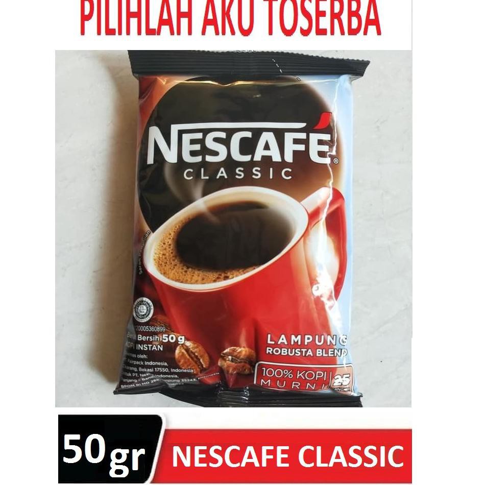 

(New Mall M 12Ju1B`) Kopi Nescafe Classic 50 gram - Lampung Robusta Blend (HARGA SATUAN) ㊫