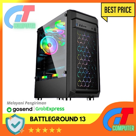 Casing Simbadda BattleGround 13 - ATX, mATX Tempered Glass Gaming Case