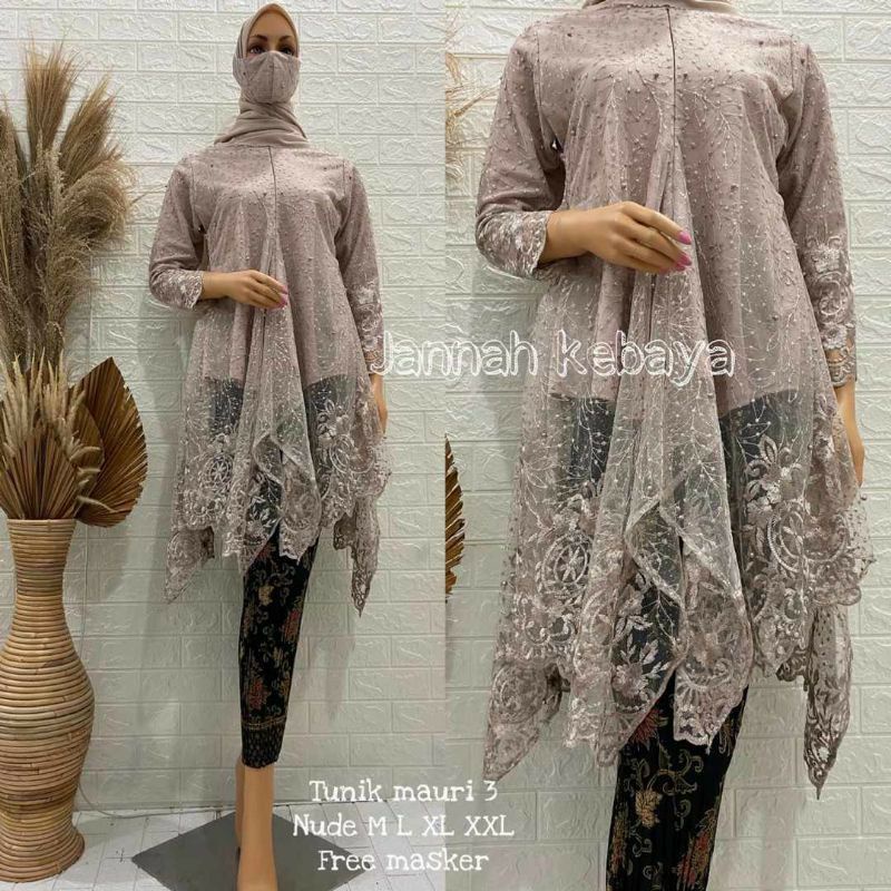 SET KEBAYA TUNIK TILE /KEBAYA TUNIK TILE IMPORT/KEBAYA TUNIK TILE PREMIUM