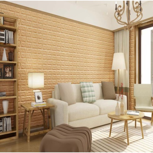 COD - H5163 Wallpaper Dinding Foam 3D / Stiker Wallpaper Dinding Mini Dekorasi / Wallpaper 3D foam-4