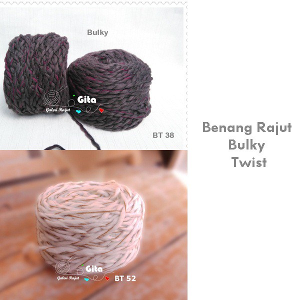 Benang Rajut Bulky Twist / Bulky Yarn / Crochet Knitting Yarn